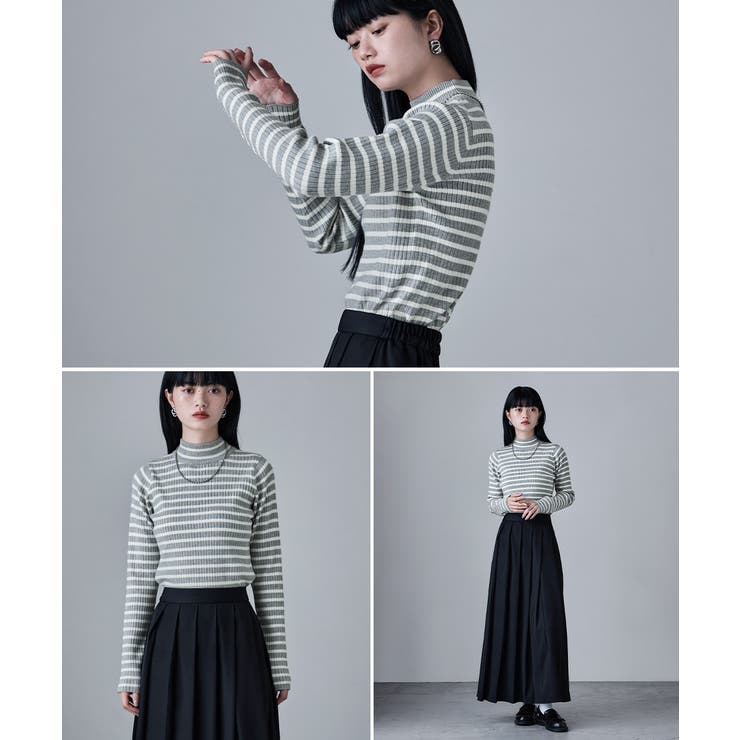 etoll エトル ボトルネックワイドリブニット | Fashion Letter | 詳細画像17 