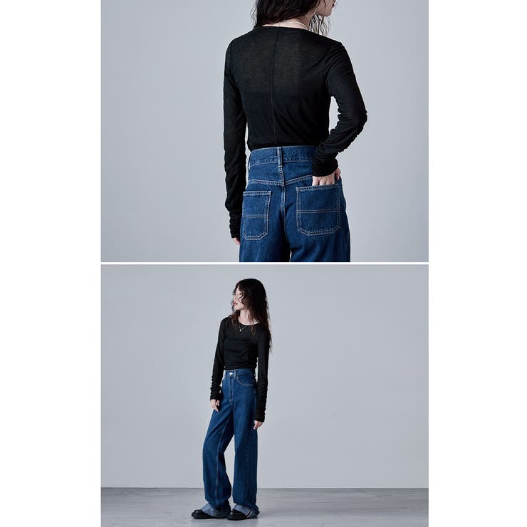 etoll エトル フラッフィーシアーシャーリングスリーブトップス | Fashion Letter | 詳細画像3 