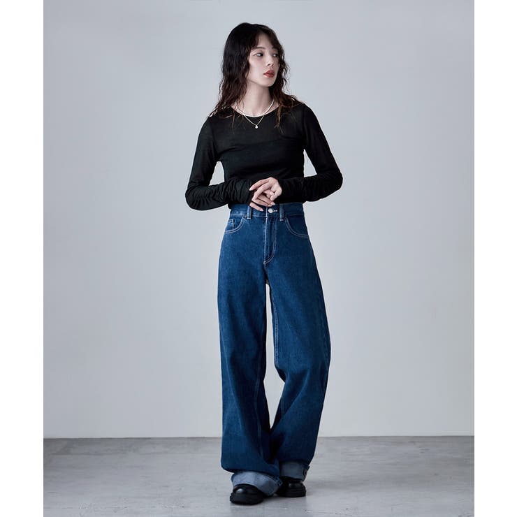 etoll エトル フラッフィーシアーシャーリングスリーブトップス | Fashion Letter | 詳細画像4 