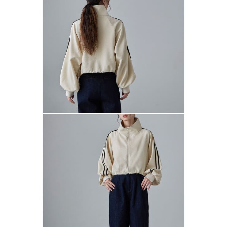 etoll エトル サイドラインスエード調トラックジャケット | Fashion Letter | 詳細画像3 