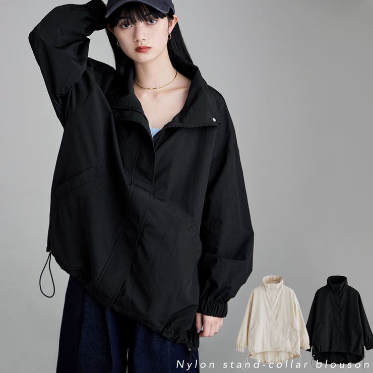etoll エトル ナイロンスタンドカラーブルゾン | Fashion Letter | 詳細画像1 