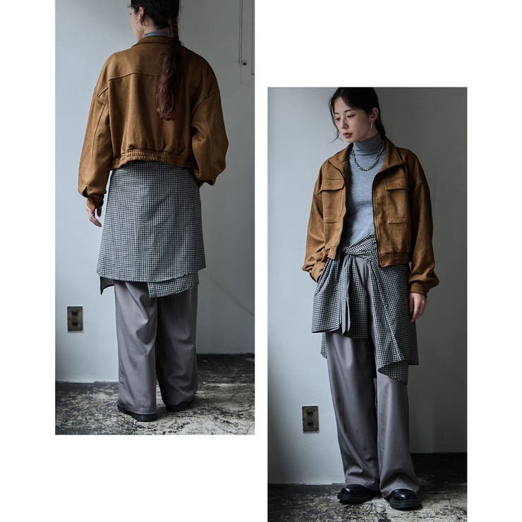 etoll エトル スエードライクスタンドカラーショートブルゾン | Fashion Letter | 詳細画像16 