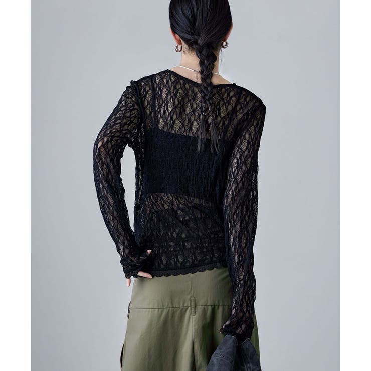 etoll エトル レースサイドタックドレープトップス | Fashion Letter | 詳細画像4 