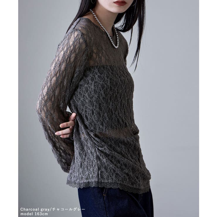 etoll エトル レースサイドタックドレープトップス | Fashion Letter | 詳細画像13 