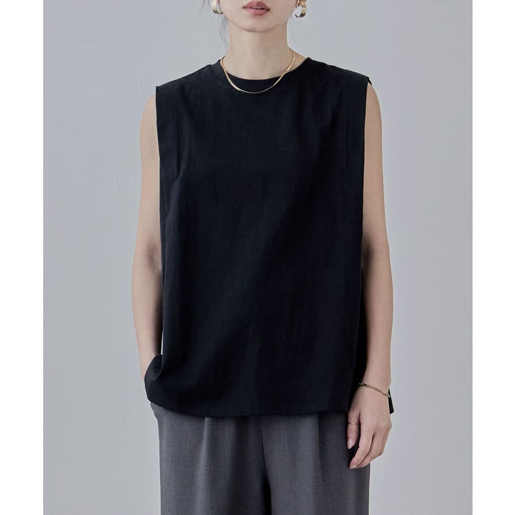 etoll エトル ショルダータックノースリーブTシャツ | Fashion Letter | 詳細画像6 