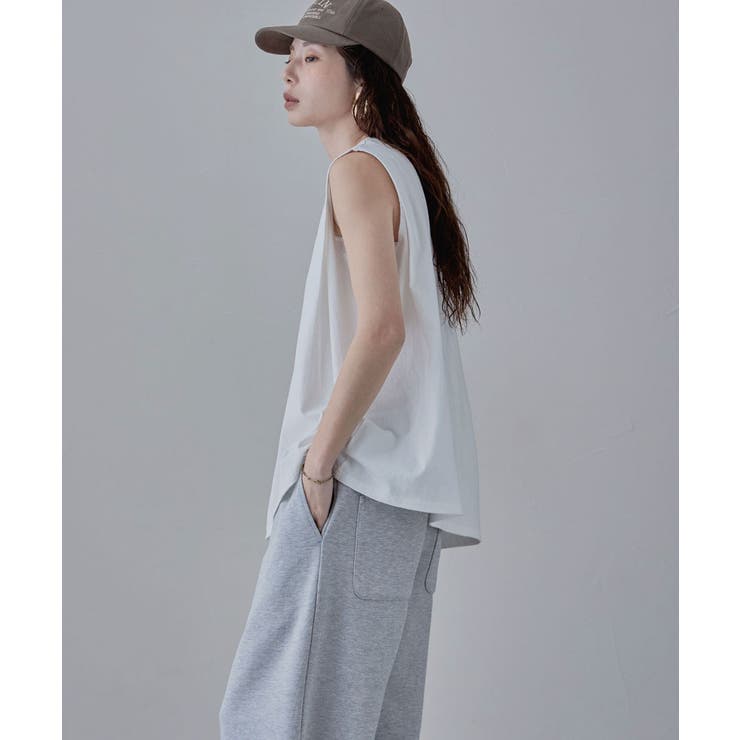 etoll エトル ショルダータックノースリーブTシャツ | Fashion Letter | 詳細画像13 