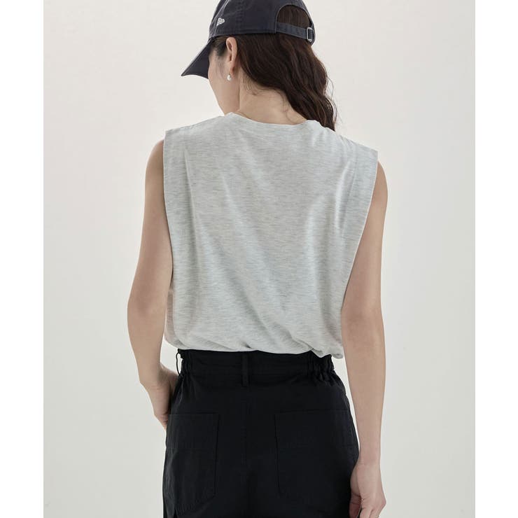 etoll エトル ショルダータックノースリーブTシャツ | Fashion Letter | 詳細画像16 