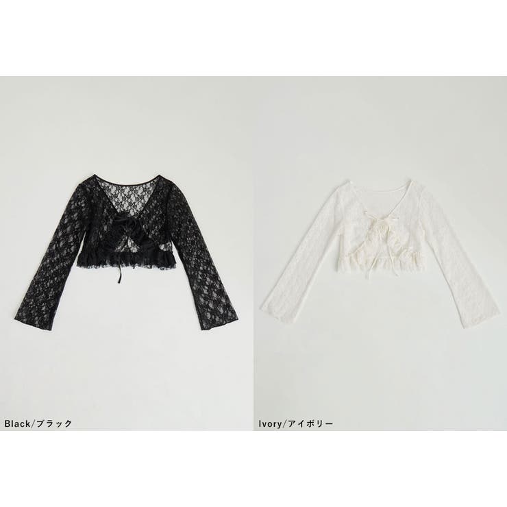 etoll エトル レースリボンボレロカーディガン | Fashion Letter | 詳細画像18 
