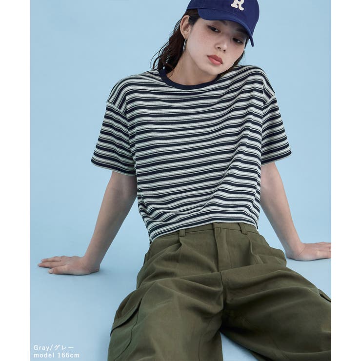 etoll エトル リンガーネックボーダーショートT | Fashion Letter | 詳細画像2 
