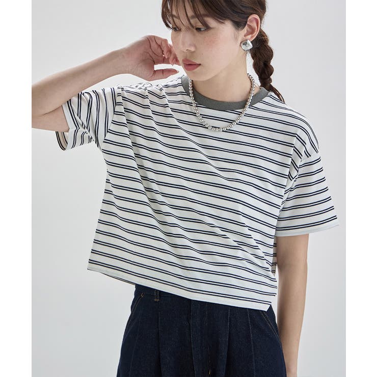 etoll エトル リンガーネックボーダーショートT | Fashion Letter | 詳細画像8 