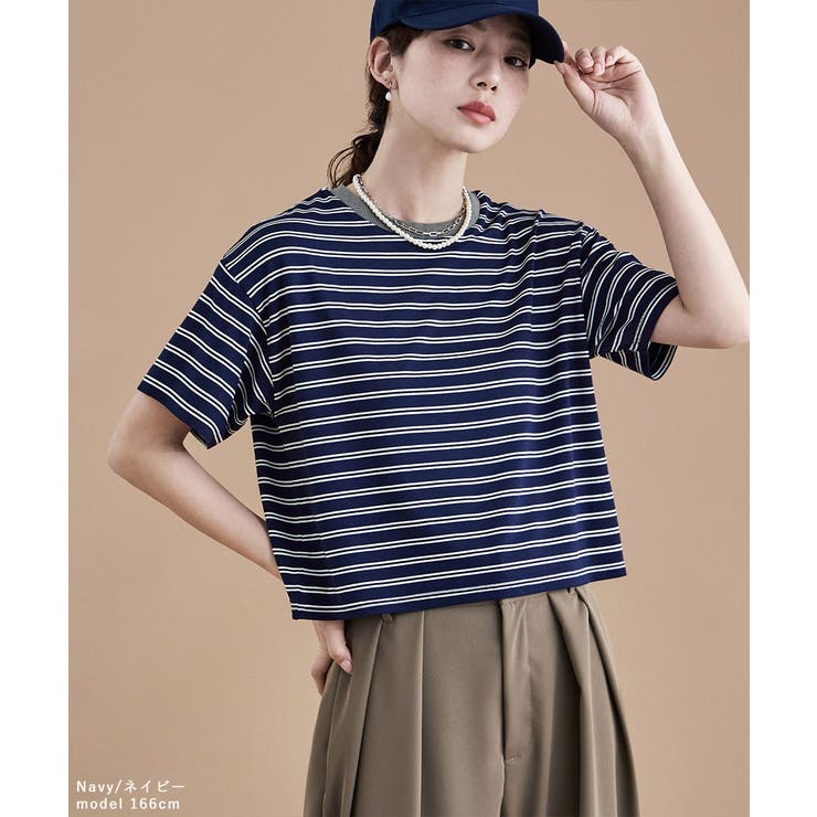 etoll エトル リンガーネックボーダーショートT | Fashion Letter | 詳細画像10 