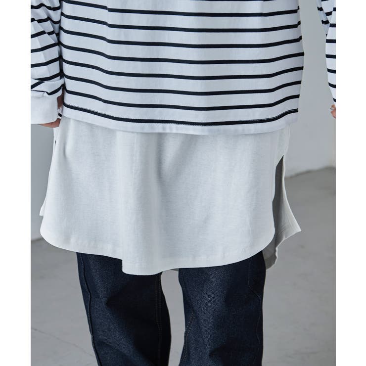 オフホワイト | Vネックレイヤードロングキャミソール レディース キャミソール | Fashion Letter