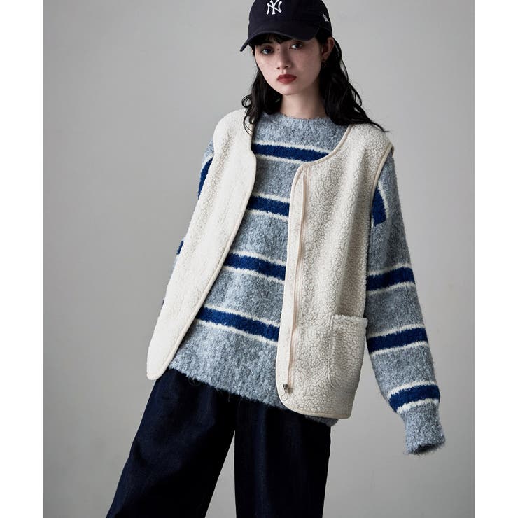 etoll エトル ライトボアジップベスト | Fashion Letter | 詳細画像14 