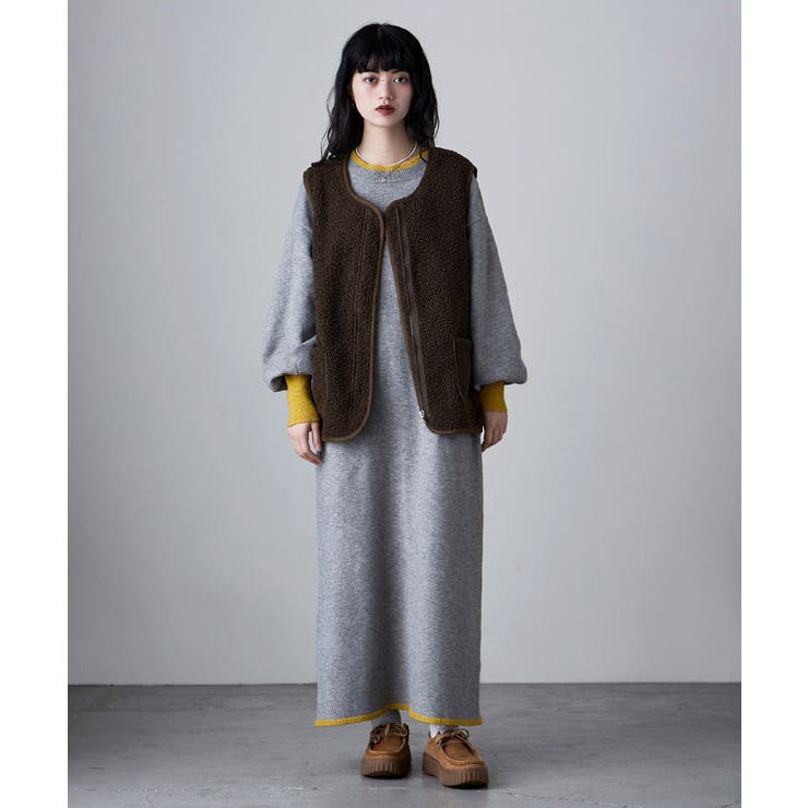 etoll エトル ライトボアジップベスト | Fashion Letter | 詳細画像18 