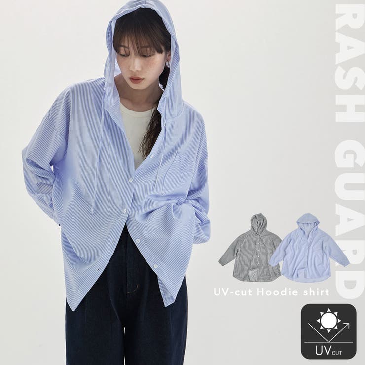 etoll エトル UVカットパーカーシャツラッシュガード | Fashion Letter | 詳細画像1 