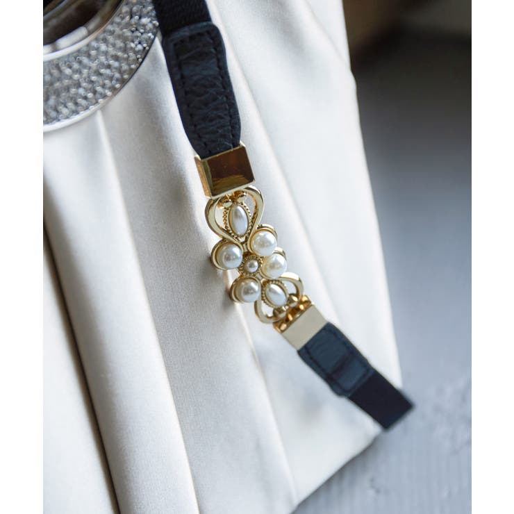 ブラック | niana ニアナ パールモチーフベルト | Fashion Letter