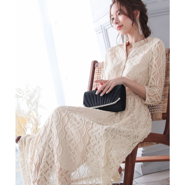 ベージュ | niana ニアナ パーティードレス | Fashion Letter