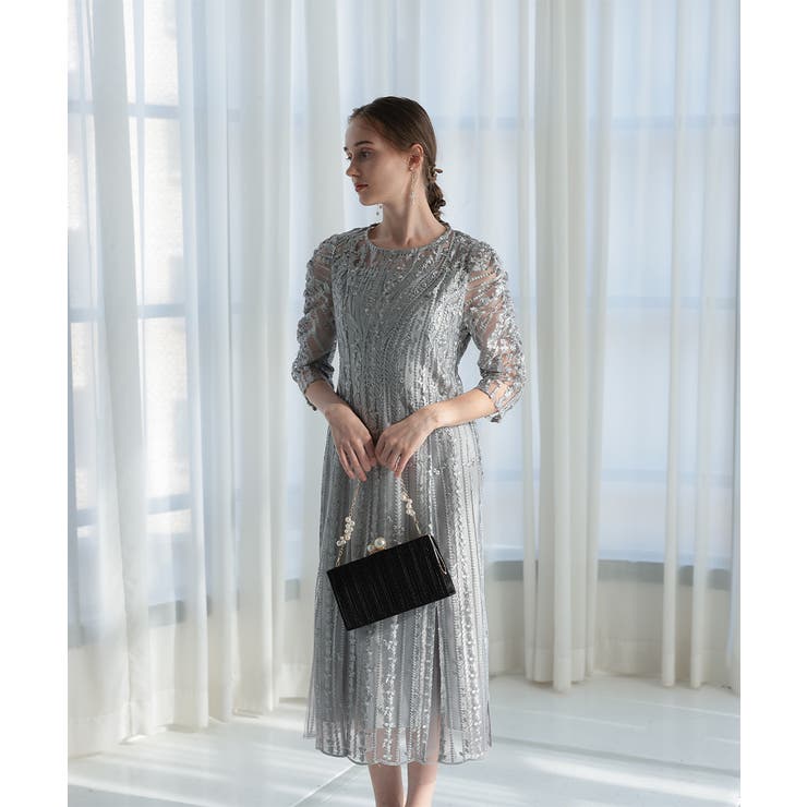 niana ニアナ ストライプ刺繍ドレス | Fashion Letter | 詳細画像15 