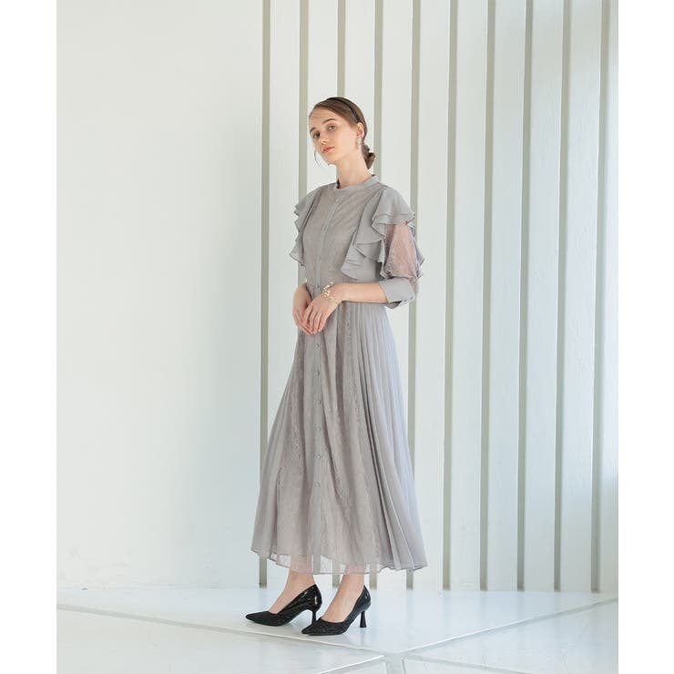 niana ニアナ フリル7分袖レースドレス | Fashion Letter | 詳細画像8 