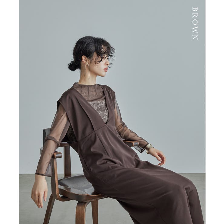 niana ニアナ チュールレースブラウスジャンパースカートセットドレス[品番：FT000009199]｜Fashion  Letter（ファッションレター）のレディースファッション通販｜SHOPLIST（ショップリスト）