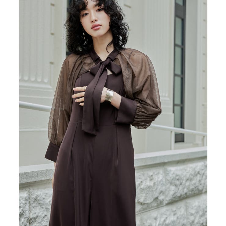 大人女性の niana ニアナ ボウタイボレロ付きオールインワンパンツドレス フォーマル・ドレス・スーツ