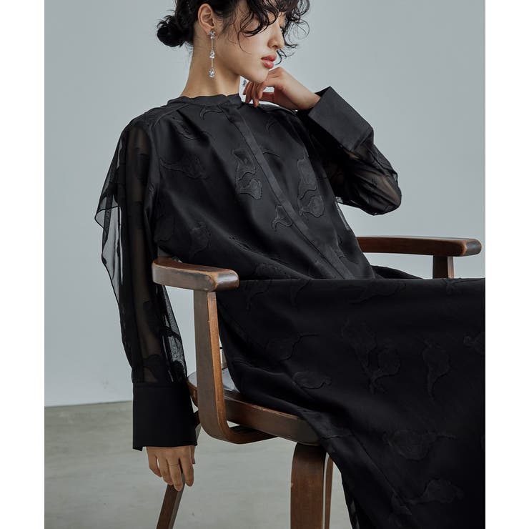 ニアナ【美品】オパールシャツワンピースパーティードレス M オパールシャツワンピースパーティードレス 結婚式 二次会