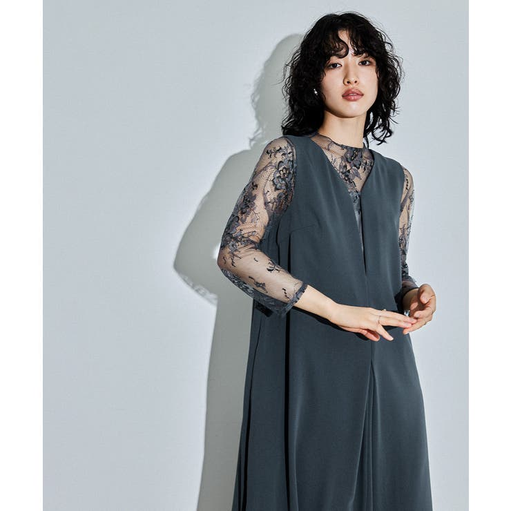 niana ニアナ メローレースAラインロングドレス | Fashion Letter | 詳細画像15 