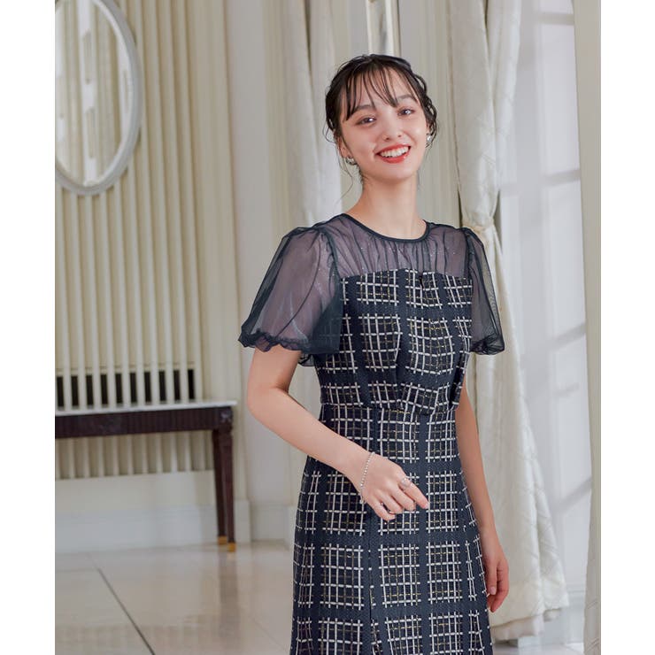 niana ニアナ チェック柄マーメイドワンピースドレス[品番：FT000008392]｜Fashion  Letter（ファッションレター）のレディースファッション通販｜SHOPLIST（ショップリスト）