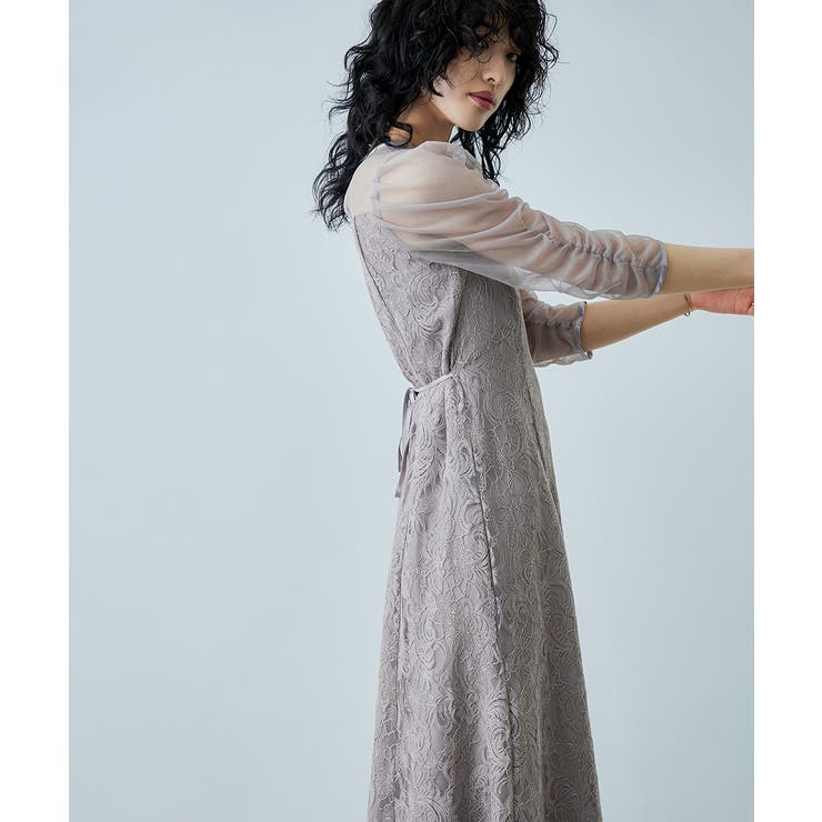 niana ニアナ ボリューム袖レースフレアドレス | Fashion Letter | 詳細画像9 