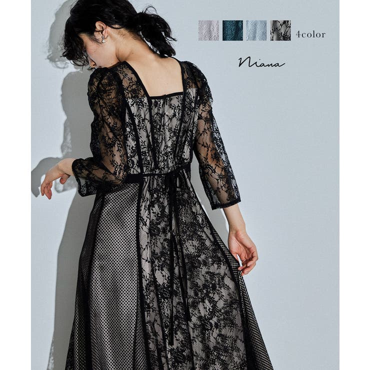 niana ニアナ スイッチングレースドレス[品番：FT000009230]｜Fashion