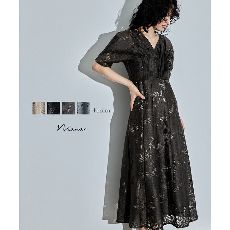 niana ニアナ ジャガードボレロキャミワンピースセットドレス[品番  