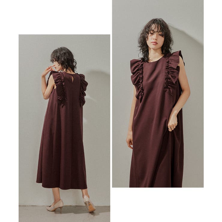 4★新品★niana フリルAラインワンピースドレス niana ニアナ フリルAラインワンピースドレス[品番：FT000009300