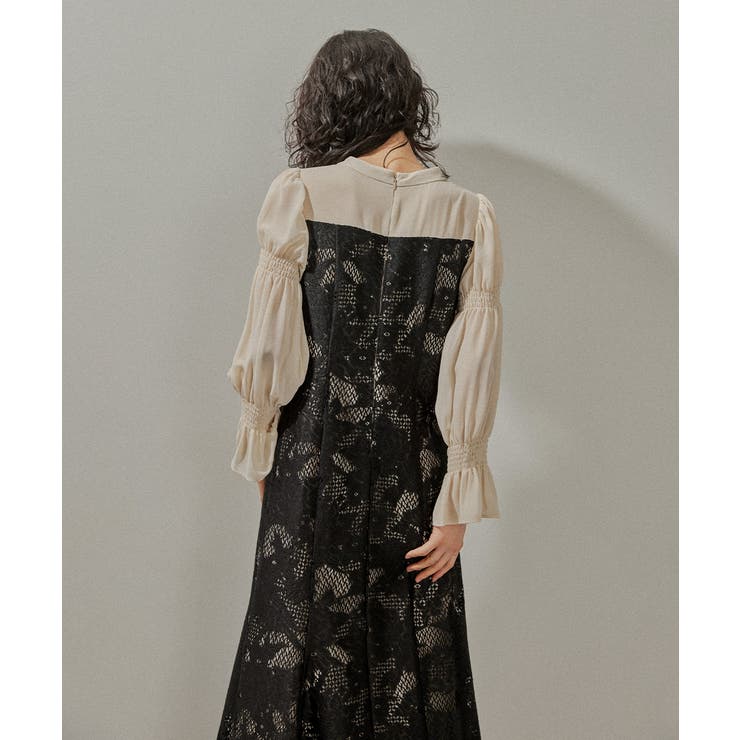 niana ニアナ レースシフォンマーメイドドレス | Fashion Letter | 詳細画像8 