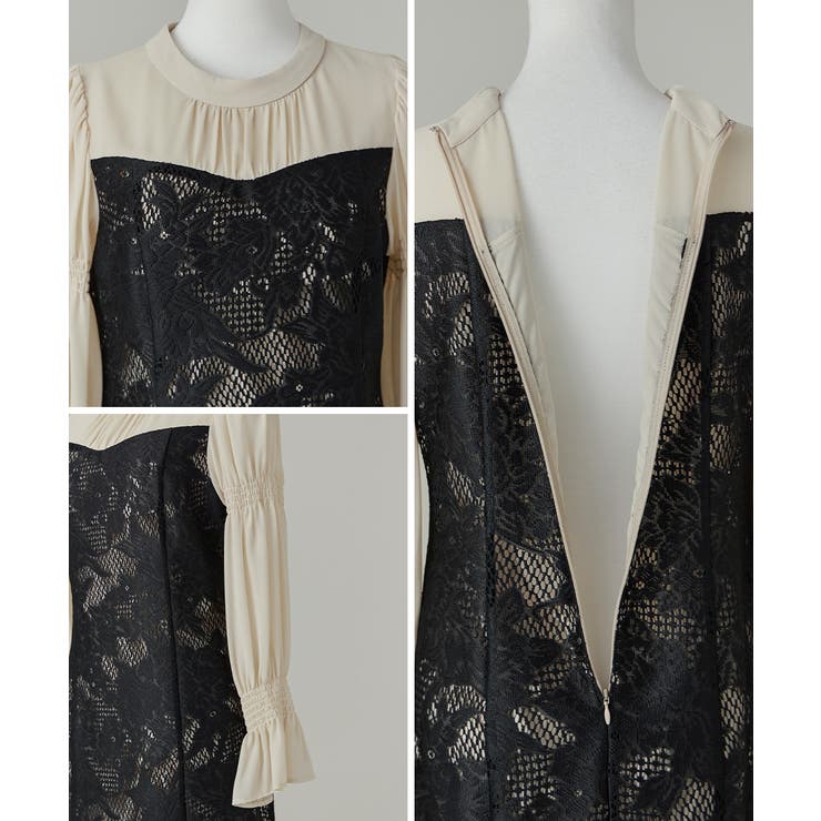 niana ニアナ レースシフォンマーメイドドレス | Fashion Letter | 詳細画像18 