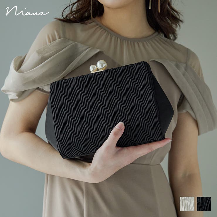 niana ニアナ プリーツクラッチバッグ | Fashion Letter | 詳細画像1 