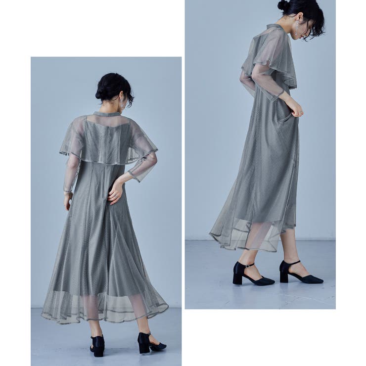 niana ニアナ ケープセットメッシュドレス[品番：FT000009373]｜Fashion  Letter（ファッションレター）のレディースファッション通販｜SHOPLIST（ショップリスト）