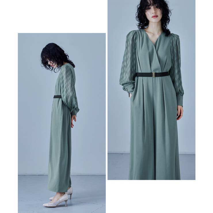 ニアナ niana カシュクールデザインパンツドレス オールインワン