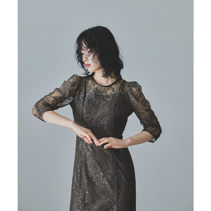 niana ニアナ フラワーエアリーレースドレス[品番：FT000009453