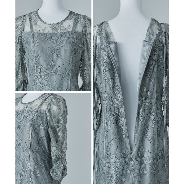 niana ニアナ フラワーエアリーレースドレス[品番：FT000009453