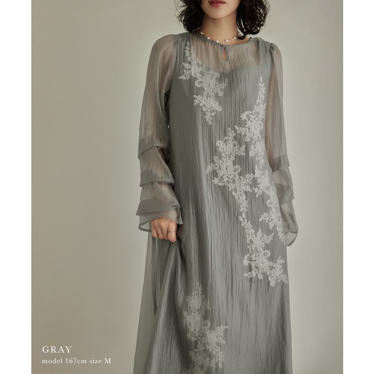 niana ニアナ シアーAラインワンピース[品番：FT000009514
