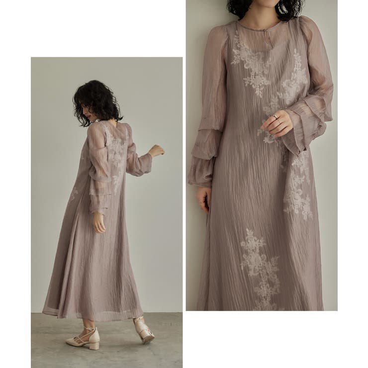 niana ニアナ シアーAラインワンピース[品番：FT000009514