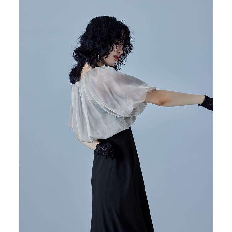 niana ニアナ バルーンヘムオーガンジーボレロマーメイドドレス | Fashion Letter | 詳細画像6 