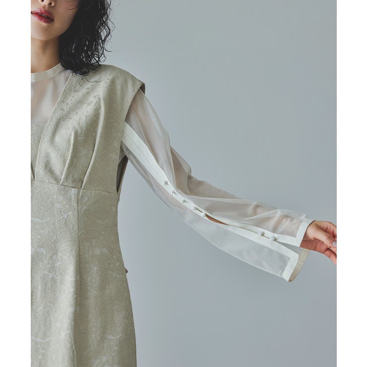 niana ニアナ Vラインジャガードドレス | Fashion Letter | 詳細画像8 