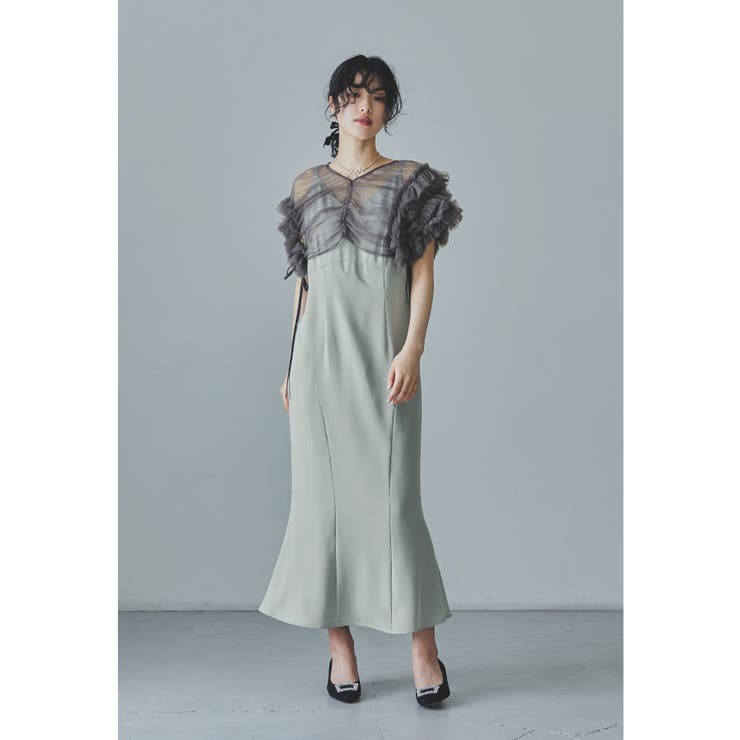 ミント | niana ニアナ ボリュームソフトチュールドレス | Fashion Letter