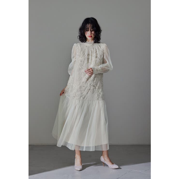Dorry Doll ドレス フェザーフラワーチュールドレス 結婚式