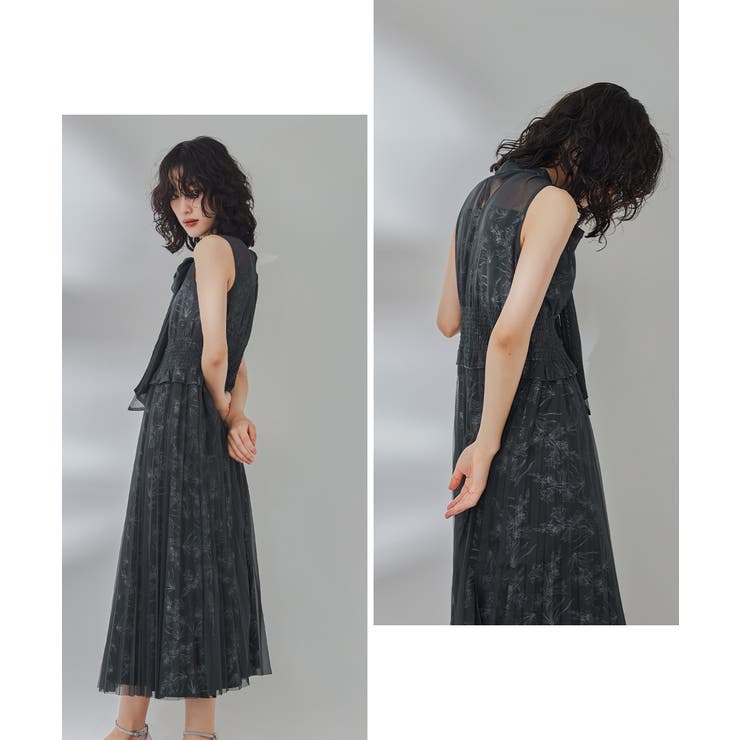 niana ニアナ ボウタイフラワープリーツドレス | Fashion Letter | 詳細画像6 