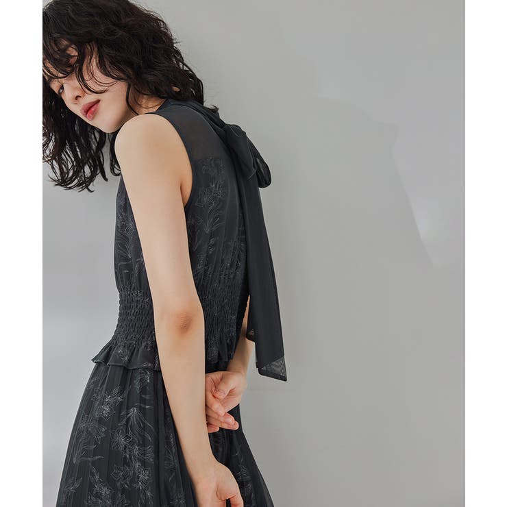 niana ニアナ ボウタイフラワープリーツドレス | Fashion Letter | 詳細画像8 