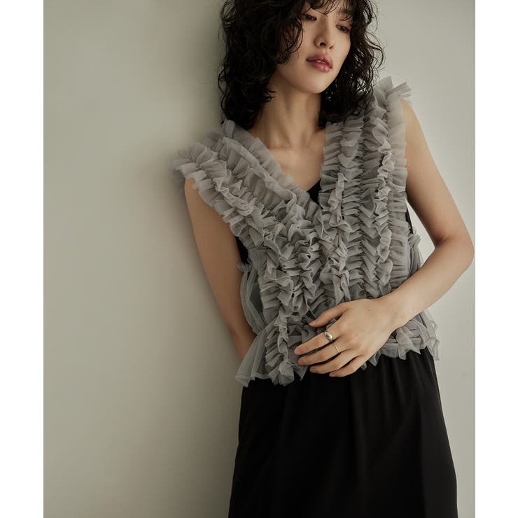 niana ニアナ チュールフリルベスト | Fashion Letter | 詳細画像3 