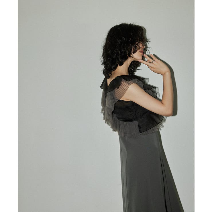 ANDRESD niana プリーツチュールドレス セール】pleats tulle dress プリーツチュールドレス（ドレス