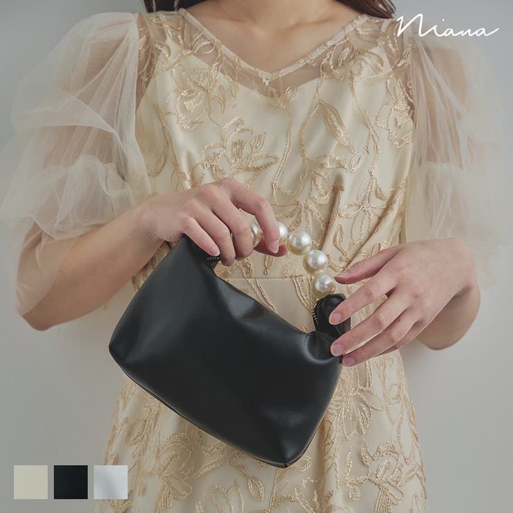★ALDO★パール×ビジュー★2WAYハンドバック★Minipearlx★ niana ニアナ 2wayパールハンドルショルダーバッグ[品番